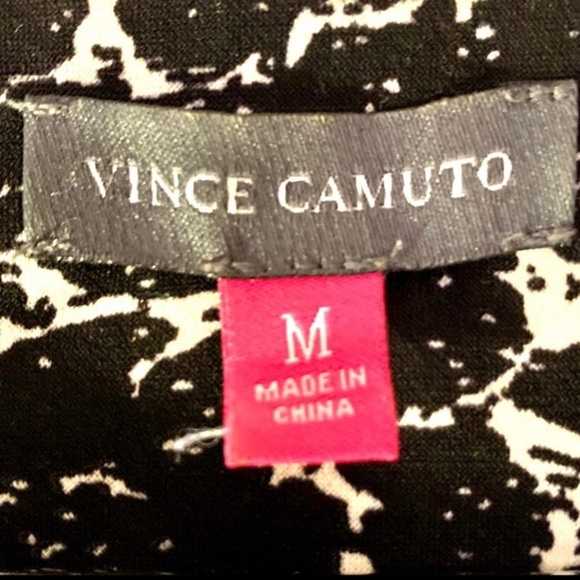 VINCE CAMUTO Sleeveless Animal Print Dress, black and white - Picture 5 of 5